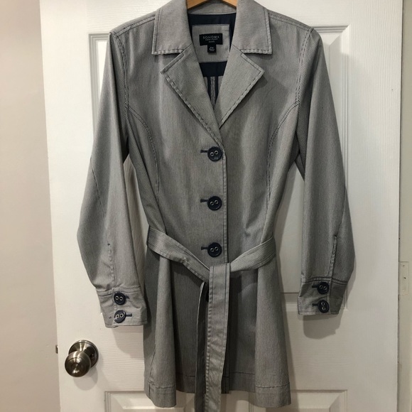 Sonoma Jackets & Blazers - Ladies Striped Belted Jacket